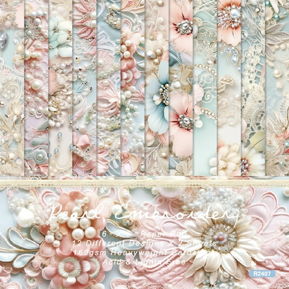Scrapbook Paper Supplies, 24 Sheets Aesthetic Decoupage Origami Colored Paper for Craft Junk Journal Card Making 6 x 6 Inch