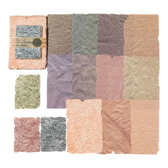 Scrapbook Paper and Embossed Textured Paper Assorted Set,Textured Scrapbook Paper Special Kit,Mixed Paper for Scrap Supplies
