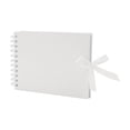 thumbnail image 1 of Scrapbook Photo Album Spiral Bound White Blank Diy Memory Book with Ribbon for Wedding Student Shower Graduation Keepsake, 1 of 6