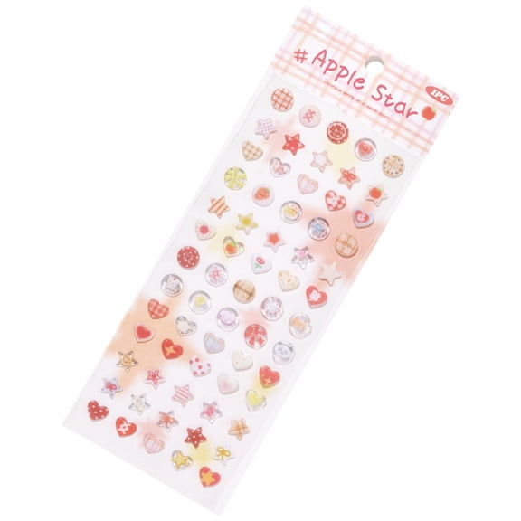Scrapbook Sticker Epoxy Decorative Sticker Star Shape Sticker Stationery Sticker Scrapbooking Supplies for Journal