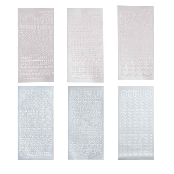 Scrapbook Stickers for Glitter Photo Album, Mini Letter Stickers Self-Adhesive Alphabets for Epoxy Casting Crafts, Suitable for Communion Candles, Wax Letters, Wedding