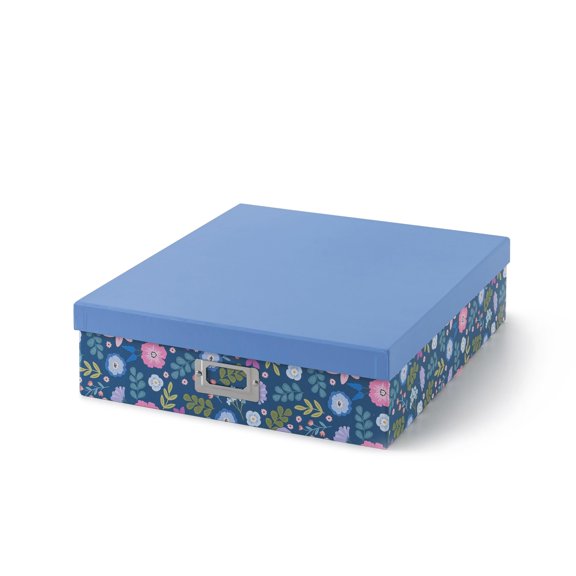 Scrapbook Storage Box Midnight Bloom Large Keepsake Organizer