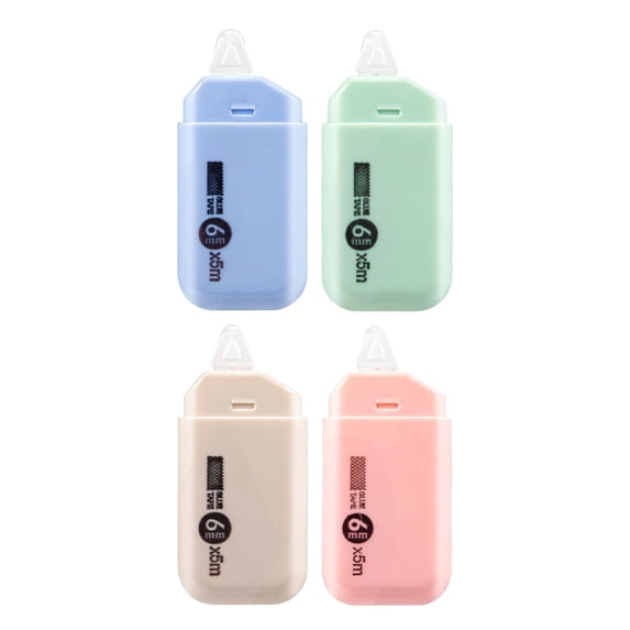 Scrapbook Tape, Erasable Double Sided Tape Roller, Adhesive Glue Dispenser Runner for Crafts and Arts Projects Classroom Office Journaling Scrapbooking Supplies, Random Color, 1 Pc