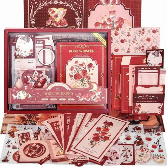 Scrapbooking Kit, , Perfect for -Scrapbooking Materials, Planner DIY Art Crafts Rose Whisper,1 * Scrapbooking Kit