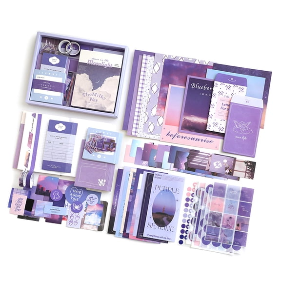 Scrapbooking Kits Paper Frame Scrapbooking Collages Journal Decoration Gift Box Tape Sticker Journaling Kits