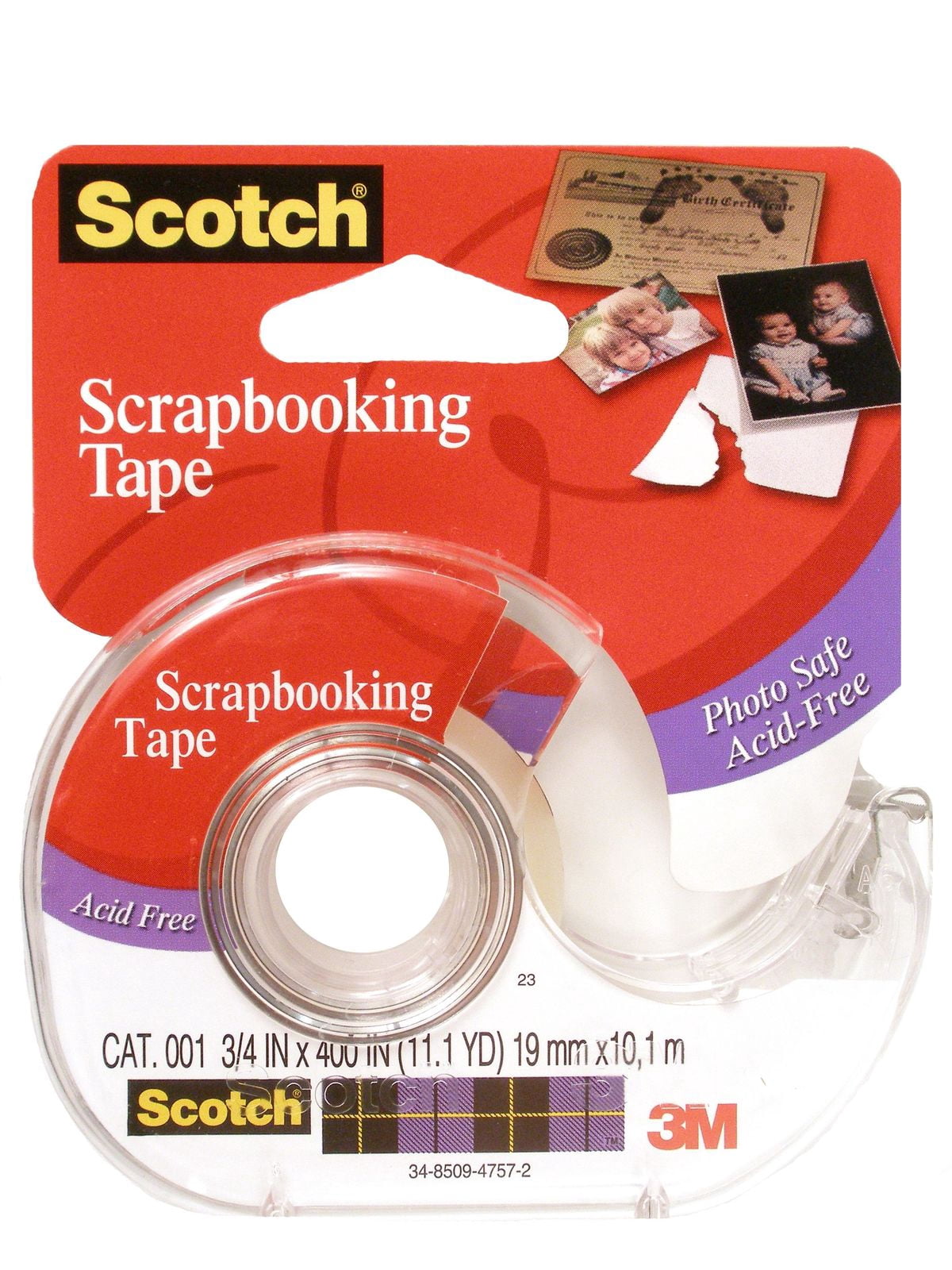 Scrapbooking Tape 3/4 in. x 400 in. roll (pack of 4)