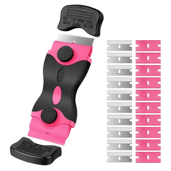 Scraper 2 In 1 Scraper Tool With 10PCS Metal And 10PCS Funtional Cleaning Scraper For Decals Stickers Labels Caulk