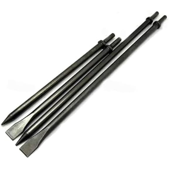 Scraper 350mm (14" Inch) 450mm (17" Inch) Long Air Pneumatic Hammer Chisel, Flat Chisels and Point Chisels with Round Collar for Concrete and Tile Chisel 4 Pack$$Tools & Hardware Other