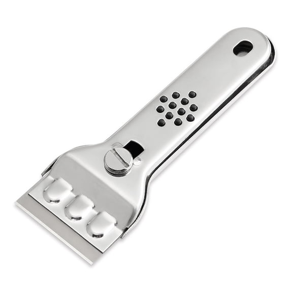 Scraper Tool, Clearance, Multi Surface Cleaning Tool, Glass Windows Tiles Metal for Stove Tops, Windows, Paint Removal and Adhesive Residues, Silvery, 5.3 Inches, 1 Piece