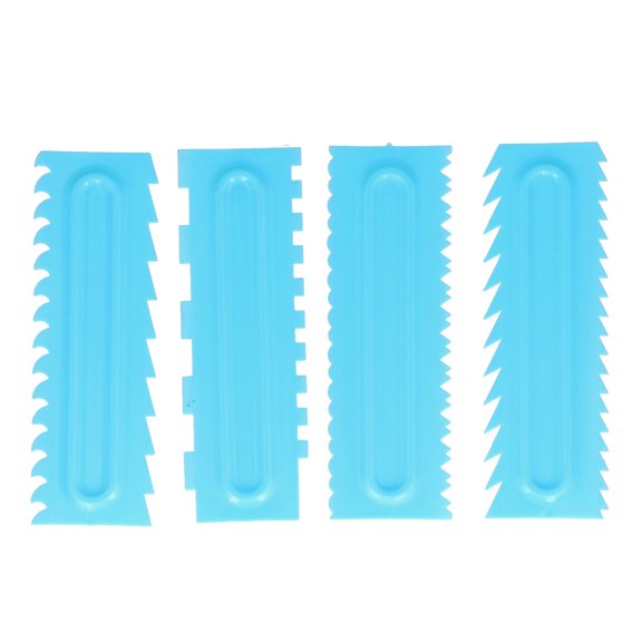 Scrapper-Comb Set for Perfect Icing & Fondant Finish 4PCS Cake Decorator's Dream