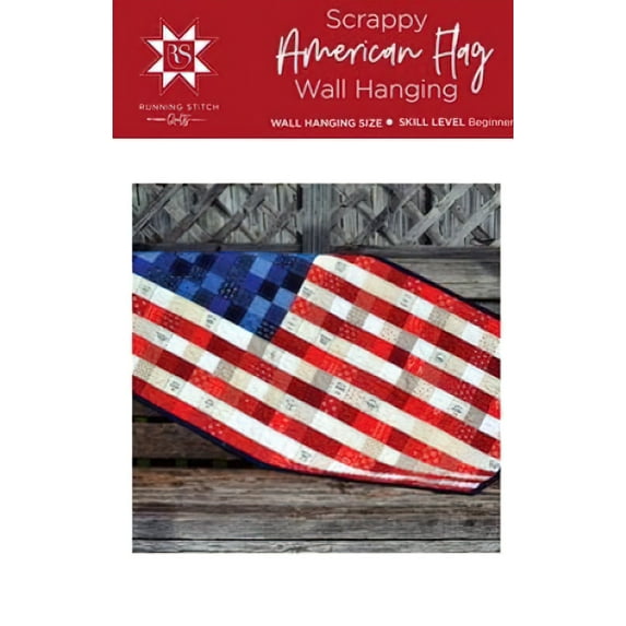 Scrappy American Flag Wall Hanging Pattern by Running Stitch Quilts