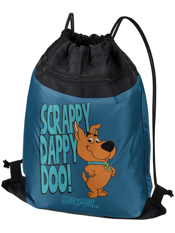 Scrappy Dappy Doo Drawstring Backpack Sports Bag Sackpack 17" x 13", Perfect for Gym, Yoga or Practice