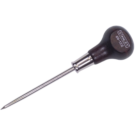 Stanley Scratch Awl, Scratch-Resistant Wood Handle - Red, 3-1/8 In.