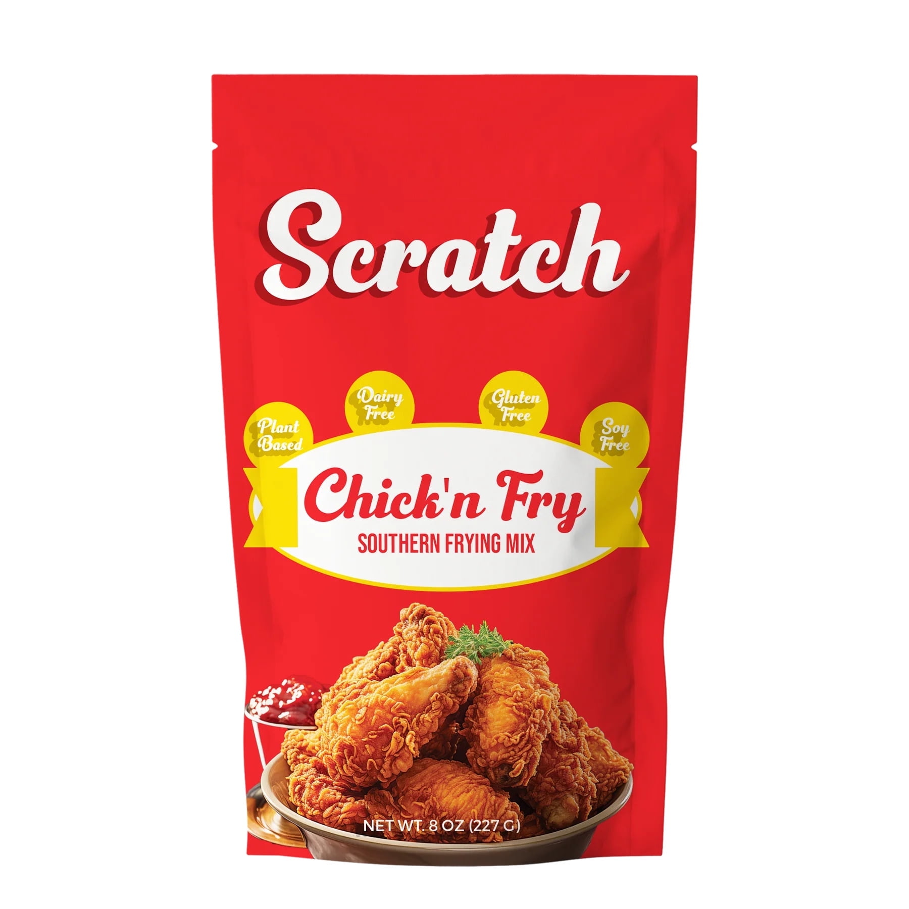 Scratch Chicken Fry Mix - Gluten Free, Dairy Free, Southern Seasoned Flour and Batter, 6 pack (48 oz)