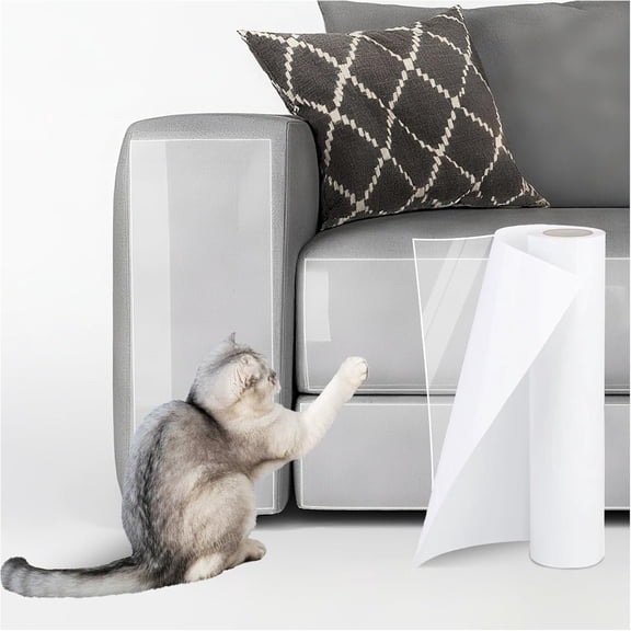 Scratch Couch Furniture Protector, Self-Adhesive & Cuttable Furniture Scratch Protector Pad, Wear-Resistant Wall & Sofa Guard, Multi-Functional Scratcher 196 * 7.87in