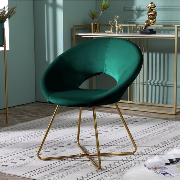 Scratch - Free Floor Protection - Enjoy Luxury Seating in a Modern Velvet Accent Chair