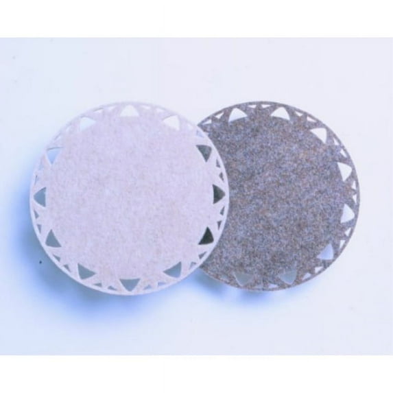 Scratch Guard 2-Pack - 8" Decorative Felt Pads, Heavy-Duty Round Coasters Trivet, Surface Protectors, Reversible, Brown or Beige (2-Pack)