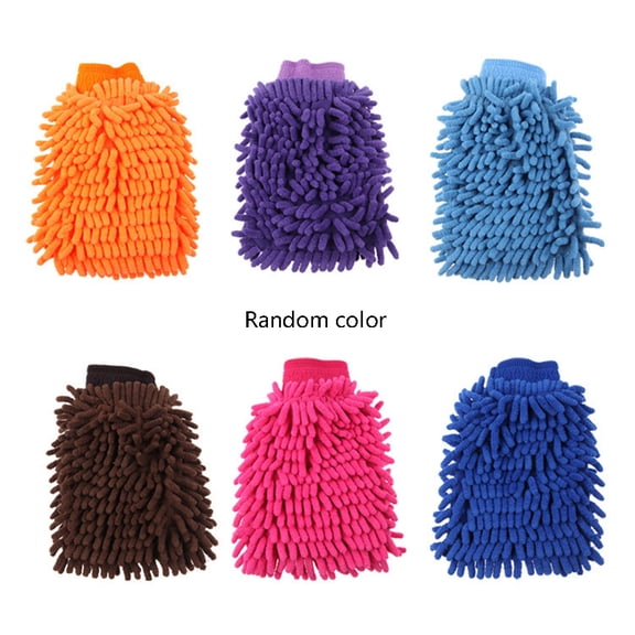 Scratch Microfiber Chenille Quick Automotive Wash Mitt Brush Large Size Lint Sponge Glove for Helper