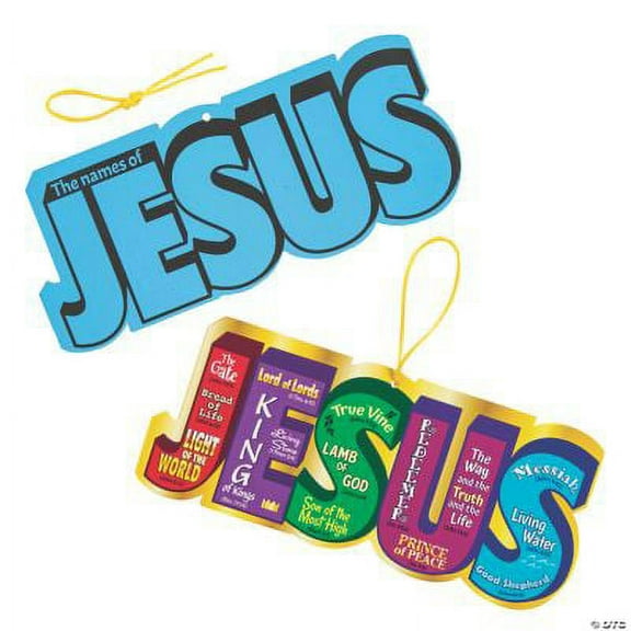 Scratch ’N Reveal Names of Jesus Signs, Birthday, Craft Supplies, 12 Pcs