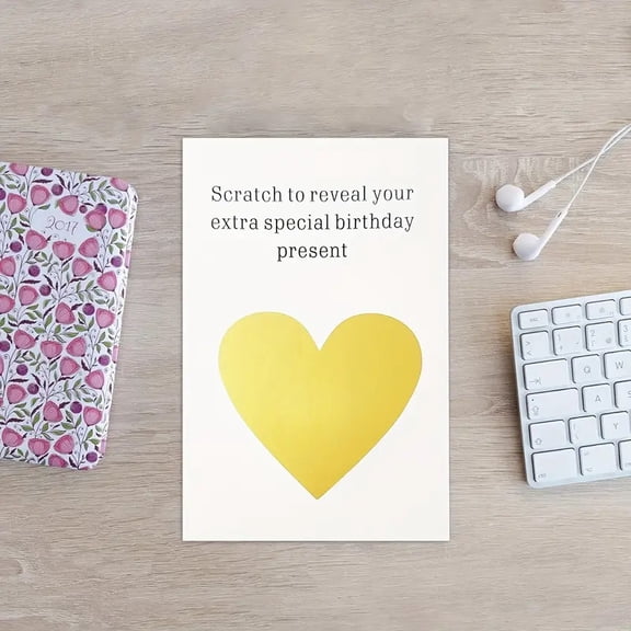 Scratch-Off Birthday Card - "Scratch to Reveal Your Extra Special Birthday Present" - Unique Gift Card for Birthdays - Perfect for Family and Friends