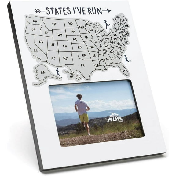 Scratch Off Photo Frame | States I've Run$$Home Decor, Kitchen, & Other