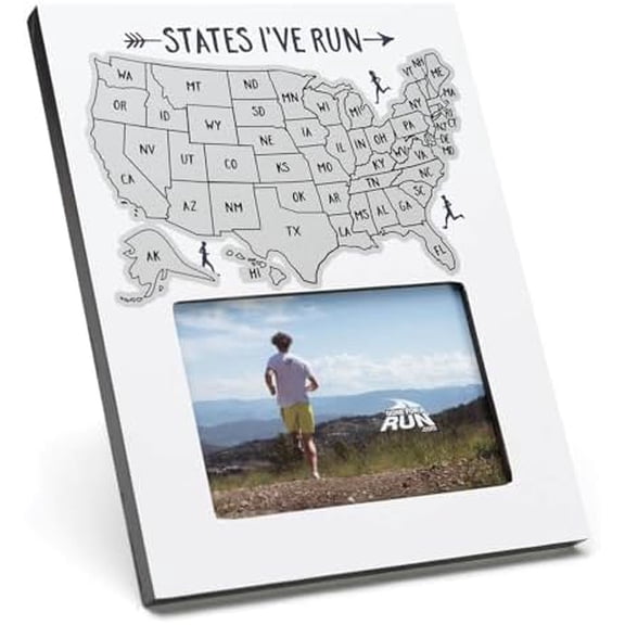 Scratch Off Photo Frame | States I've Run$$Home Decor, Kitchen, & Other