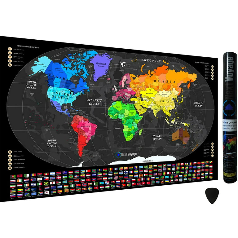 Scratch the World ® Black Map Edition Scratch off Places You