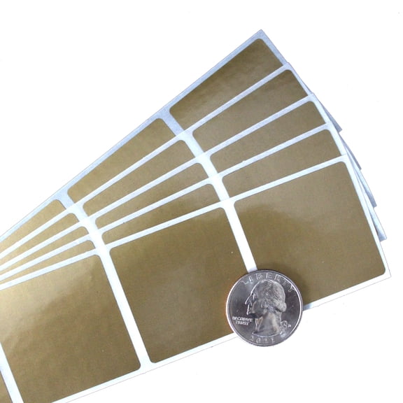 1.5 in Gold Square Scratch Off Stickers, 250 Count by My Scratch Offs