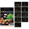 thumbnail image 1 of Scratch Paper Art Kit, Kids Scratch Drawing Paper, Double-Sided Black and White Scratch Off Paper with Wooden Stylus Pen, Colorful DIY Craft Supplies for Birthday Party Games and Holiday Gifts, 1 of 3