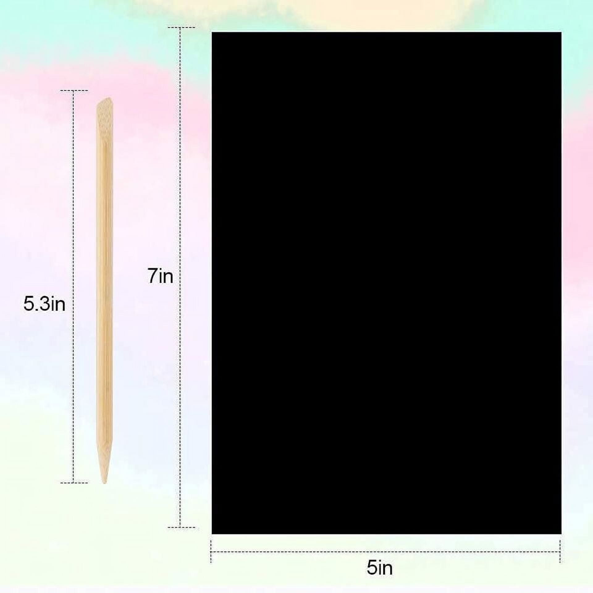 Scratch Paper Art and Crafts for Kids Magic Rainbow Scratch Paper Kit