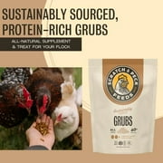 Scratch and Peck Feeds Cluckin' Good Grubs for Chickens - Sustainably Grown in North America - Natural High Protein, Calcium Dense - Dried Black Soldier Fly Larvae Bird Treats - 1.25-lbs