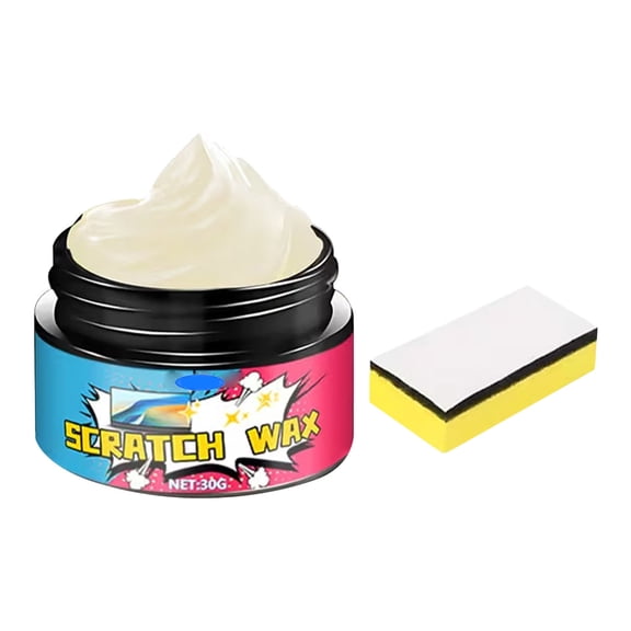 Scratch Remover 30g Portable Cleaner with Sponge, Anti-Reflective Repair Wax with Shine, Utility Supplies for Camera, Phone, Screen