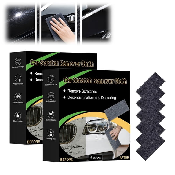 Scratch Remover – Nano Tech Car Paint Scratch Remover & Polish Cloth, Removes Scratches, Oxidation & Tar in 60 Seconds(2PCS)