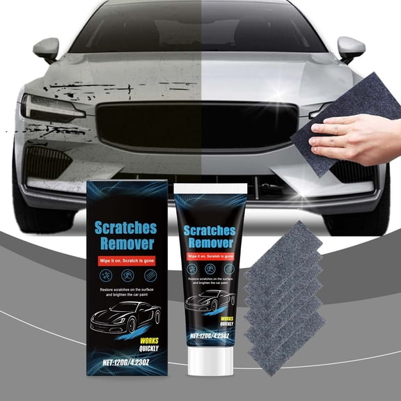 Scratch Remover Paste Kit For Auto Paint Finish, Swirl Mark And Water Spot Eraser For Clear Coat, Polishing Compound With Microfiber Cloth For Cars