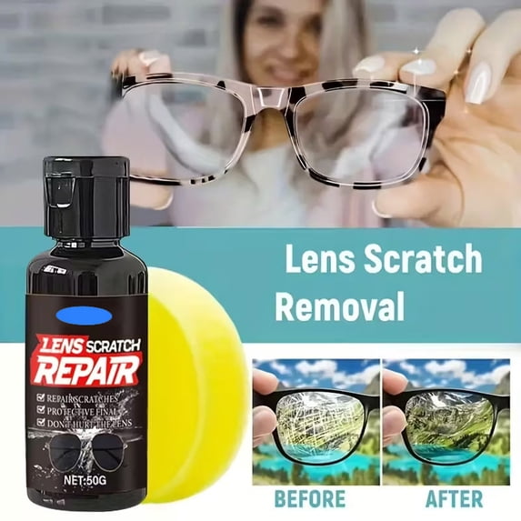 Scratch Remover,Scratch Repair,Windshield Scratch Remover,Lens Scratch Repair Wax Fast-Acting For Eyeglasses Sunglasses And Camera Lenses,30G