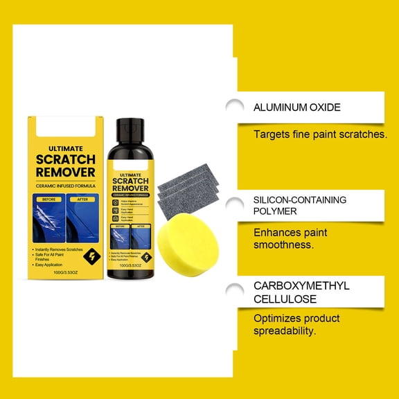 Scratch Remover, Ultimate Scratch Remover, Plastic Polish Scratch Remover, Car Scratch Repair Paste Deep Scratch White