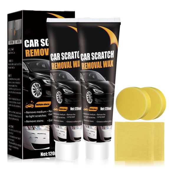 Scratch Remover for Vehicles, 2025 Upgrade Car Scratch Remover for Deep Scratches, Car Polishing Wax Scratch Remover for Vehicles,Car Paint Scratch Repair Kit with Wipe and Sponge (2)