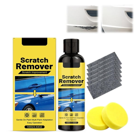 Scratch Remover for Vehicles,Eliminate Car Scratches in 60 Seconds,Quick Fix Removal Paste for Deep Scratches,All Paint Colors Polishing Kit with Wipe,Paint Scratchs Repair Kit for Vehicles
