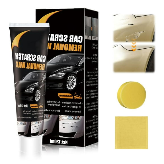 Scratch Remover for Vehicles, Upgrade Car Scratch Remover for Deep Scratches, Car Polishing Wax Scratch Remover for Vehicles,Car Paint Scratch Repair Kit with Wipe and Sponge (1)