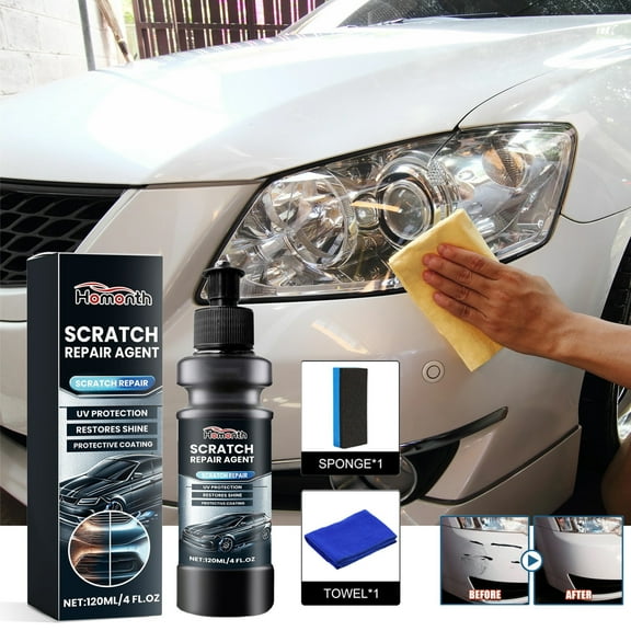 Scratch Repair Agent, Car Paint Scratch Remover, Car Repair Fluid, Effective Scratch Eliminator, Car and Motorcycle Use, Easy Application, Long-Term Protection black