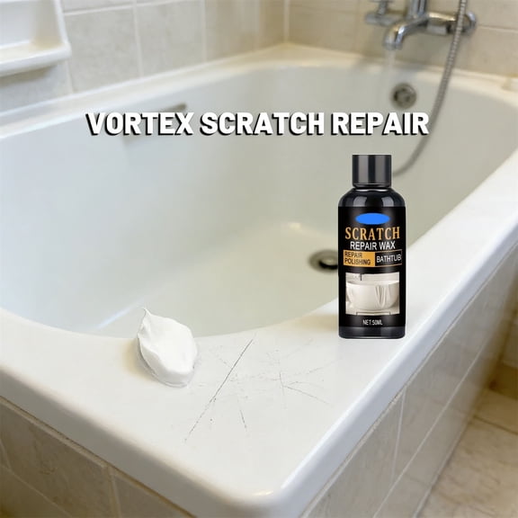 Scratch Repair Wax, Multi-Surface Repair Wax for Bathroom, Ceramic Metal Bathtub Toilet Scratch Remover, Acrylic Fiberglass Scratch Repair Paste, 50ml