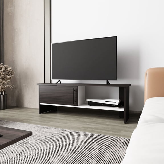 Scratch - Resistant Melamine Filler | Small - Medium Space Use, Concealed Storage | Modern - Style Entertainment Center