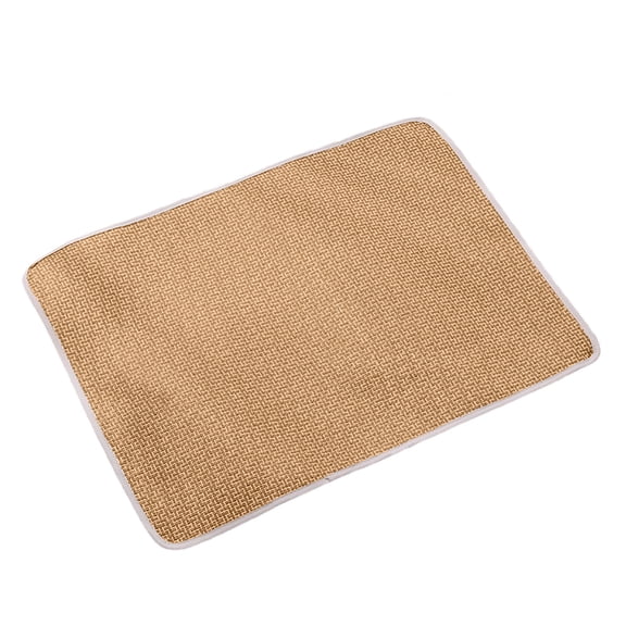 Scratch-Resistant Pet Summer Cooling Mat, Long-Lasting Wear-Resistant Sleeping Pad for Dogs and Cats in Hot Days, Khaki M