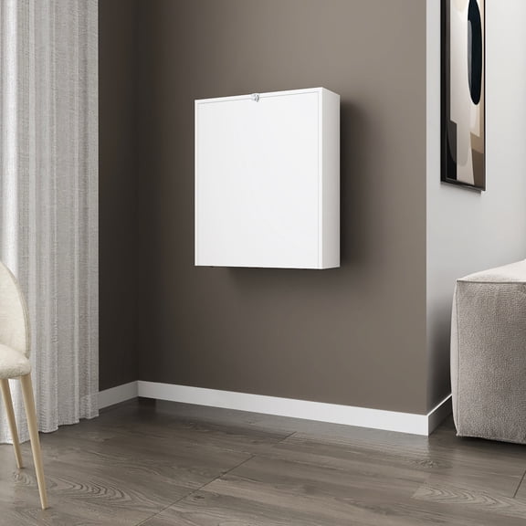 Scratch-Resistant Wall-Mounted Drop-Leaf Table | Ideal for Small Kitchens | Provides Practical Dining Space