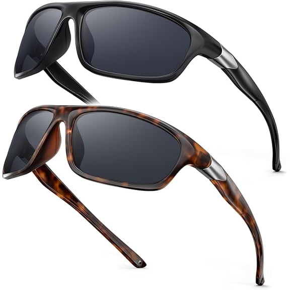 Scratch/Saltwater Resistant/Oleophobic Coating Lens Polarized Sports Sunglasses for Men Women, TR90 Wrap Around Sun Glasses