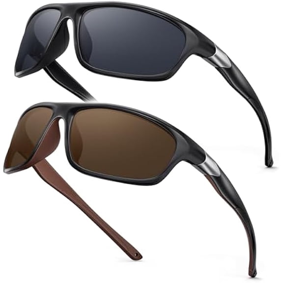 Scratch/Saltwater Resistant/Oleophobic Coating Lens Polarized Sports Sunglasses for Men Women, TR90 Wrap Around Sun Glasses