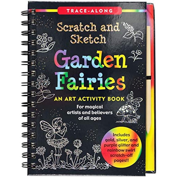 Pre-Owned Scratch & Sketch(tm) Garden Fairies (Trace Along) (Hardcover) by Inc Peter Pauper Press