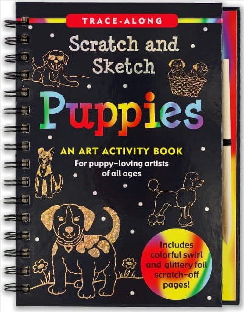Scratch Sketch Puppies Trace Along Hardcover Inc. Peter Pauper Press
