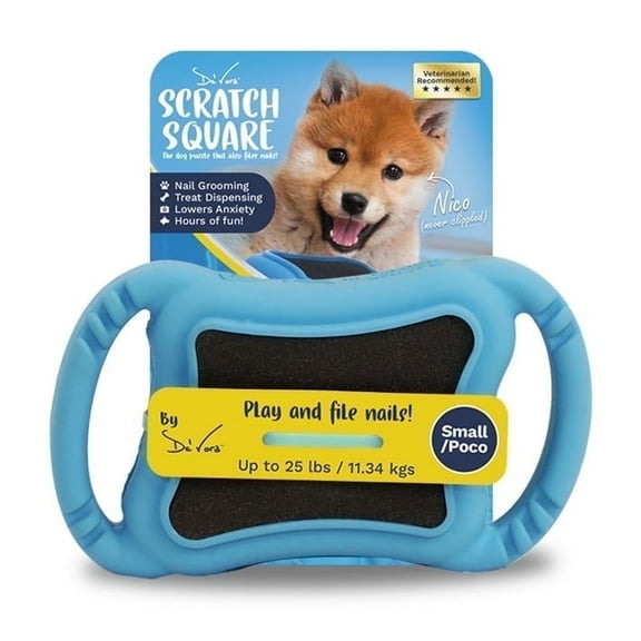De' Vora Scratch Square Dog & Cat Grooming Toy, XS/Small