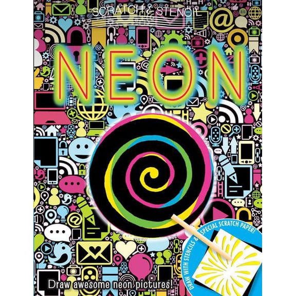 Scratch & Stencil: Neon (Paperback)